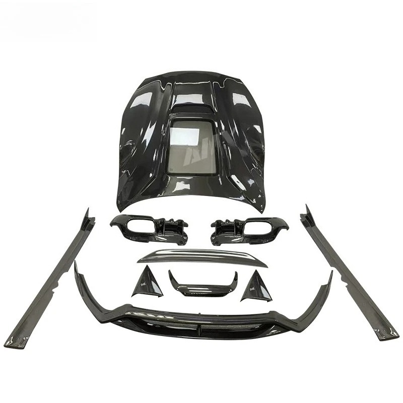 DMC Style Carbon Kits for F12 Exterior Accessories Side Skirt Diffuser Rear Spoiler Front Lip Carbon Fiber Glass Hood